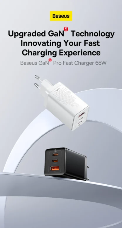 Baseus GaN 65W USB C Charger Quick Charge 4.0 3.0 QC4.0 QC PD3.0 PD USB-C Type C Fast USB Charger For iPhone 16 15 Pro MacBook - Image 12