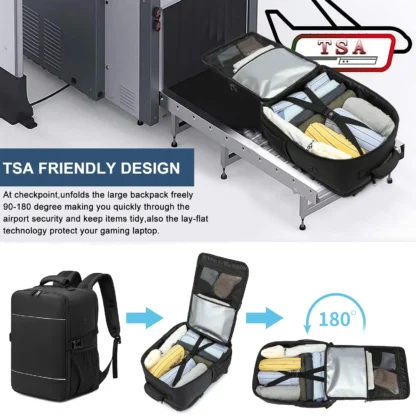 travel backpacks 40x20x25 ryanair cabin bag Unisex Carry-On Suitcase.15.6-inch Laptop Backpack For School,night reflective strip - Image 3