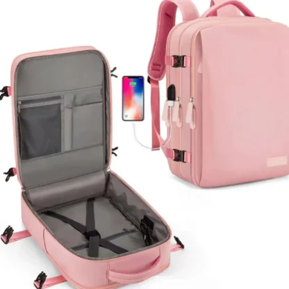 Travel Backpack 40x20x30 Cabin Plane Waterproof Expandable Weekender Laptop With USB Port Ryanair Carry-On Women Men Backpack - Image 7