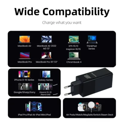 100W GaN Charger USB A Type C Fast Charge PD 4.0 3.0 Phone Tablet Charger For Samsung MacBook Laptop Xiaomi 16 With Quick Charge - Image 6
