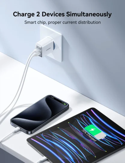 Joyroom 30W USB C Wall Charger Dual Port PD Fast Charger Adapter 2-in-1 for iPhone 16/15/14 Pro Max Type C Charging for Samsung - Image 10