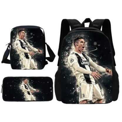Football CR7 Child School Backpack With Shoulder Bag Pencil Bags School R-Ronaldos Bags for Boys Girls Best Gift - Image 19