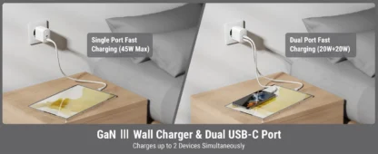 VOLTME USB Charger PD QC 3.0 Fast Charger Quick Charger PD 45W GaN Dual USB C Charger For iPhone Samsung S23 S21 Laptop Tablet - Image 12