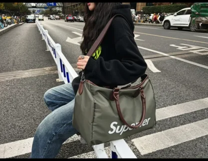 Oxford Travel Luggage Storage Bag Women's Large Capacity Carry-on Travel Bag Dry and Wet Separation Male Sports Fitness Bag - Image 11