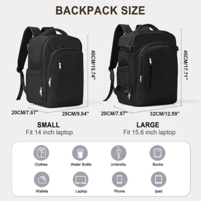 Laptop Bag Travel Backpack for Women Large Capacity Easyjet Carry-Ons 45x36x20 Backpack Ryanair 40x20x25, Men's Cabin Backpack - Image 10