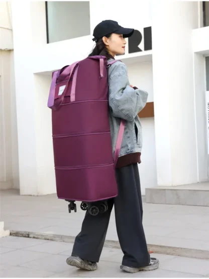 Travel bag, backpack large-capacity disassembly universal wheel storage bag, duffel bag portable multi-layer checked  with wheel - Image 37