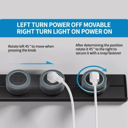 Power Track Socket Home Appliances Pop Electric Plug Adapter UK US EU Standard Wall Socket With Usb Embeded And Surface - Image 4