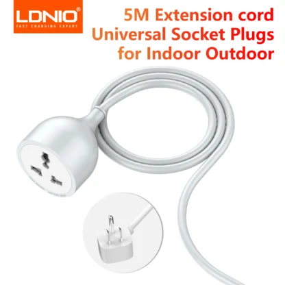 LDNIO 2500W 5M Extension Cord Universal Socket Plug Power Strips EU/UK/US Plug Electrical Socket for Home Electric Outdoor - Image 8