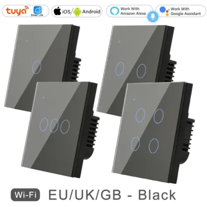Tuya Smart Life WiFi Wall Touch Button 220V AC Light Switch for Lamp 1 2 3 4 Gang APP Voice Remote Control EU UK Europe Standard - Image 8