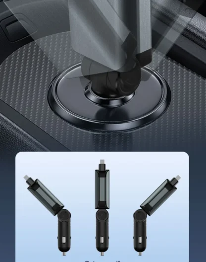 Retractable Car Charger With Starlight, 4 In 1 USB C For IPhone And Android Car Charger Fast Charging, - Image 20