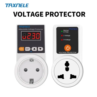 Automatic Voltage Protector Socket AC 220V 16A Adjustable Power Surge Protector Universal/US/EU/UK Plug Voltage Safe Protector - Image 22