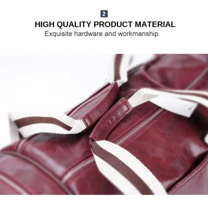 Large Leather Travel Handbag Men Fashion PU Luggage Pack Bag Letters Flight Carry On Business Trip Tote Overnight Shoes Duffle - Image 16