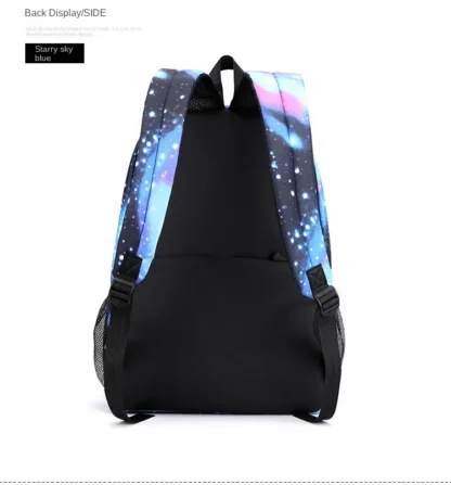 Ronaldo print student schoolbag 3-piece set youth backpack pencil case shoulder bag set - Image 41