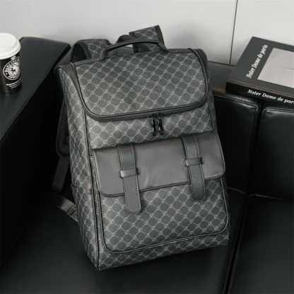 Retro Plaid Backpacks Men Large Capacity Travel Backpack Schoolbags Fashion Luxury Design Men's Backpack 15 inch Laptop Bag - Image 11