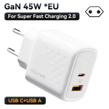 VOLTME Fast Charging USB Type C Charger 45W Dual PD Charger Wall Adapter For iPhone 15 Xiaomi Samsung Cellphones Accessories - Image 12