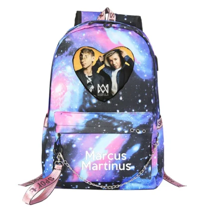 Marcus and Martinus Boys Girls School Bags Teenager USB Charging Chain Travel Backpack Student College Bookbag Mochila - Image 37