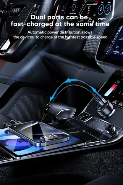 138W Car Charger USB Type C Dual Port USB Phone Fast Charger PD Fast Charging for IPhone 14 Samsung Xiaomi  IPad Laptops Tablets - Image 11