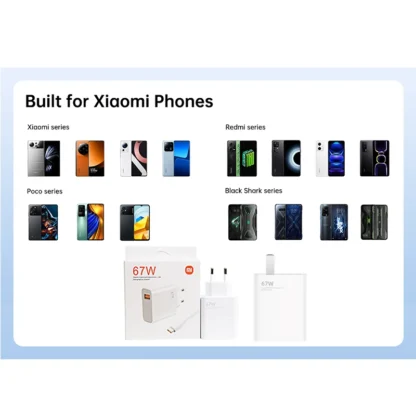 Original Xiaomi 67W Charger Fast Charging Cargador USB C Cable EU US Wall Adapter Redmi Note 14 13 12 Mi 14T 13 12 Turbo Poco X6 - Image 37
