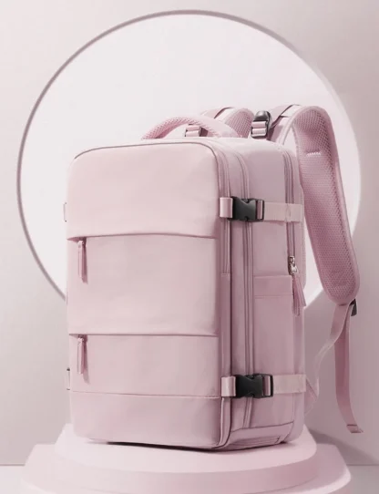 Girls' short distance business travel backpack, large capacity leisure travel backpack, multi compartment computer backpack - Image 31