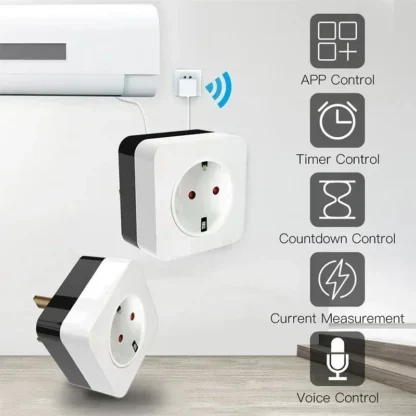 16A WiFi Air Conditioner Wall Plug Socket Outlet Companion IR Remote Controller Smart Life Tuya Work with Alexa Google UK US DE - Image 3