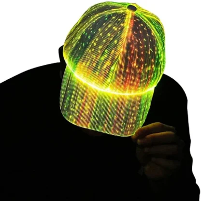 Fashion LED Light Fiber Optic Glowing Baseball Cap Bar Dance Glowing Hip Hop Couples Outdoor Wear Performance Props - Image 2