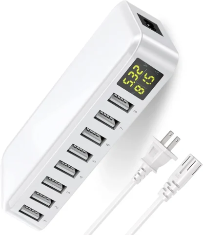 USB Charging Station 8-Port 40W/60WFast Charging  With LED Display Desktop Charger for Multiple Devices iPhone Samsung - Image 9