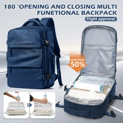 Women Men Work Backpack Hand Luggage Cabin Airplane Travel Backpack, Storage Vacuum Bag for Clothing Travel, Notebook Backpack ﻿