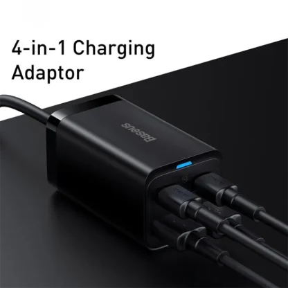 Baseus 65W GaN Charger Desktop Fast Charger 4 in 1 Laptop Phone Charger Adapter For iPhone 15 14 13 Pro Max Xiaomi Samsung - Image 3