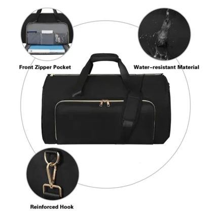 Convertible Travel Suit Bag Multifunctional Convertible Clothing Duffel Handbag Wear-Resistant Folding Backpack Hiking Rucksack - Image 5