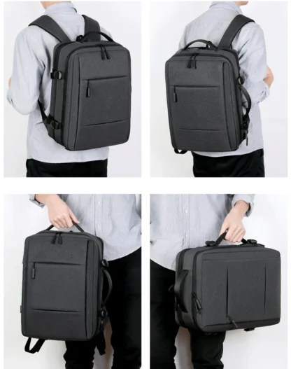 Classic Travel Backpack Men Business Backpack School Expandable USB Bag Large Capacity Laptop Waterproof Fashion Backpack - Image 36