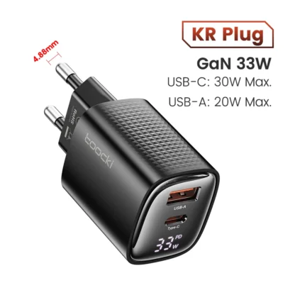 Toocki 33W GaN USB C Charger Digital Display Fast Charging Type C Charger for iPhone 15 14 13 12 Samsung Galaxy S23 S22 Xiaomi - Image 8