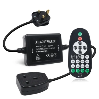 AC 110V 220V 240V LED Dimmable Controller 750W Christmas Outdoor String Lights Bulb Adjust Bright 23Keys Remote EU US UK AU Kit - Image 25
