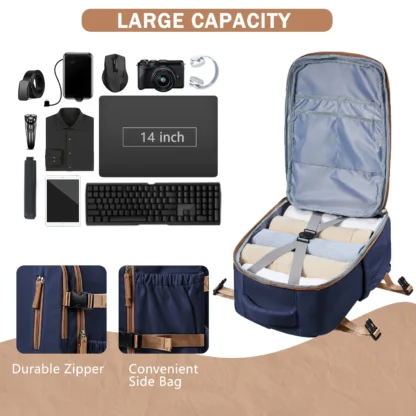 Men Travel Backpack  Airplane Bag Hand Luggage Wizzair 40x30x20 Carry-Ons Laptop Backpack Women Cabin Bags, School Backpacks - Image 11