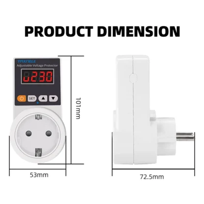 Automatic Voltage Protector Socket AC 220V 16A Adjustable Power Surge Protector Universal/US/EU/UK Plug Voltage Safe Protector - Image 15