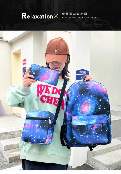 Messi Backpack 3pcs Usb Waterproof Backpack Casual Travel Backpack Women Men Large Capacity Travel Laptop Backpack School Bags - Image 11