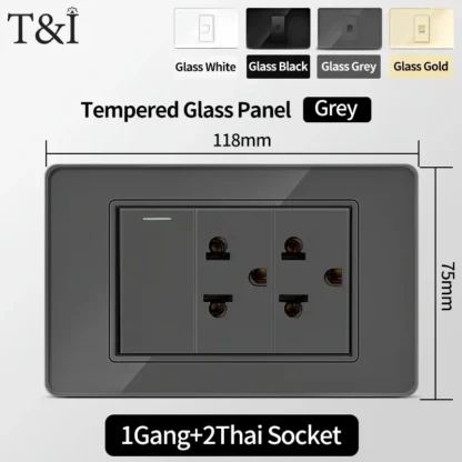 American Thai Standard 118*75mm USB Type-C 20W Fast Charging Power Outlet Smart 3A Socket Wall Light Switch Office Home Use 110V - Image 19