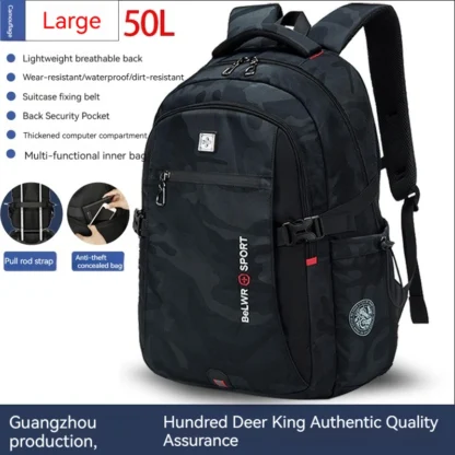 Manufacturer direct sales backpack men's computer bag lightweight business leisure travel large capacity backpack high school un - Image 23