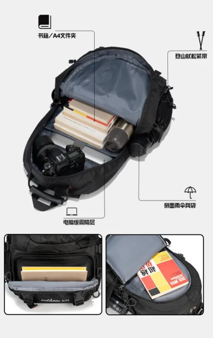 Travel backpack 40L waterproof lightweight outdoor hiking, men's and women's camping backpack - Image 16