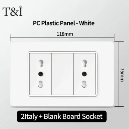 118 PC Panel Chile Plug 16A Smart Wall Socket USB Type-C 20W Fast Charging Home Office Italian EU Power Outlet White Retardant - Image 19