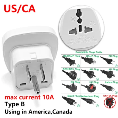UK CN Japan JP US Brazil Plug Adapter Europe EU To US American Chinese Japan Travel Adapter Electrical Plug Power Sockets Outlet - Image 26