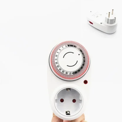 Temporizado 24 Hours Plug-in Timer mechanical  timer ISR EU UK US FR BR Power Plug - Image 9