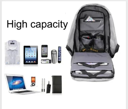Anti-theft Backpack Bag 15.6 Inch Laptop Men Mochila Male Waterproof Back Pack Backbag Large Capacity School Backpack Designer - Image 13