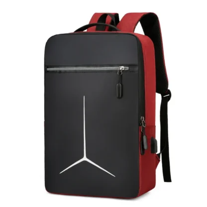 Men's Fashion Multifunctional Computer Backpack Large Capacity Waterproof Fabric Unisex Business Duty Backpack Shoulder Oxford F - Image 3