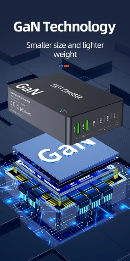 990W GaN USB C Charger 6-Ports Desktop Charger Type C PD 100W PPS Fast Charging Station for Laptop Tablet MacBook Samsung iPhone - Image 14
