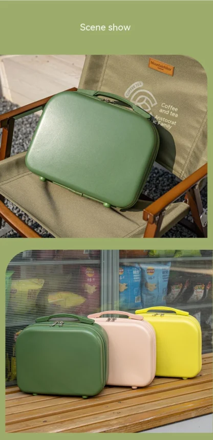 14 Inch Travel Portable Solid Color Lightweight Small Hard Makeup Box New Style Student Lightweight Boarding Luggage - Image 20