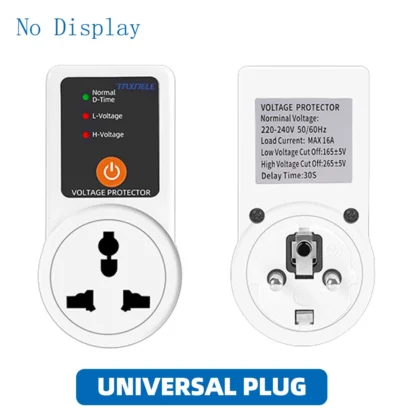 Automatic Voltage Protector Socket AC 220V 16A Adjustable Power Surge Protector Universal/US/EU/UK Plug Voltage Safe Protector - Image 8