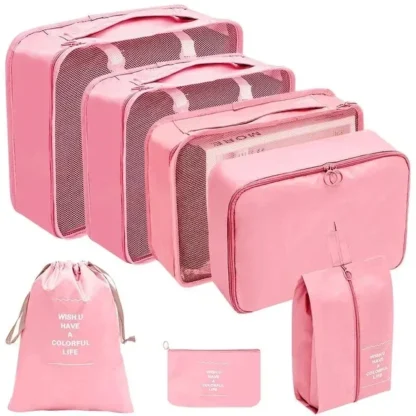 8-piece Set Travel Bag Organizer Clothes Luggage Travel Organizer Blanket Shoes Organizers Bag Suitcase Pouch Packing Cubes - Image 7