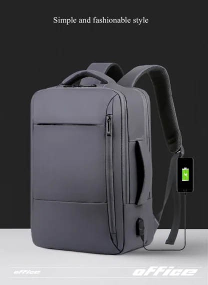 Men Large Capacity Backpack USB Charging Male Laptop Bagpack Waterproof Business Travel Back Pack Luggage Bag Mochila - Image 9