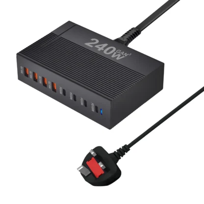 240W Desktop GaN Charger 8-port USB Type C PD Fast Multiple Usb Mobile Phone Quick Charger For Iphone 16/15/14 Samsung Xiaomi - Image 16