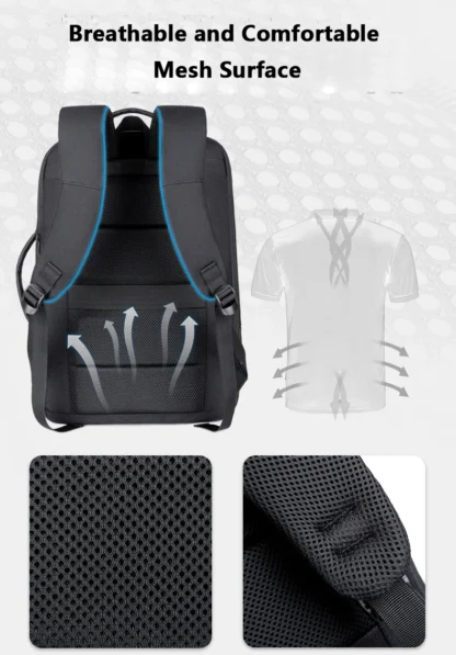 Travel Backpack For Men 40L Large Capacity Expandable Laptop Backpack USB Port Waterproof multi-functional Travel bag - Image 21